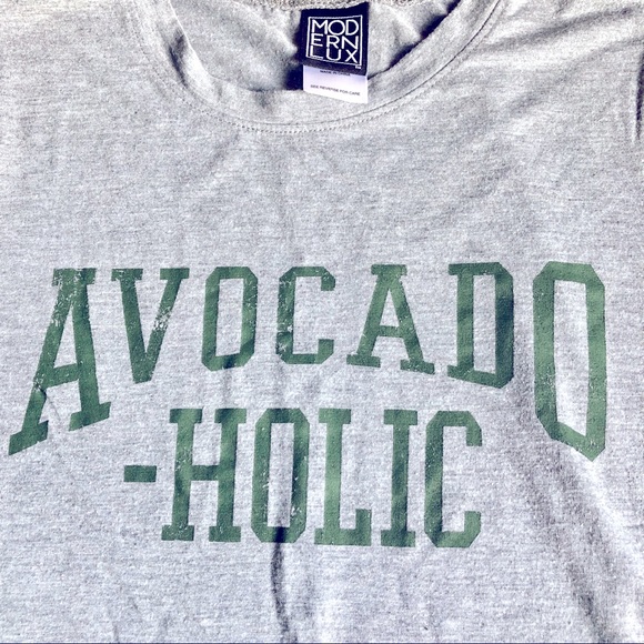 AVOCADO - HOLIC Tee Shirt MODERN LUX Short Sleeve Medium Gray Women’s Junior’s - Picture 4 of 16